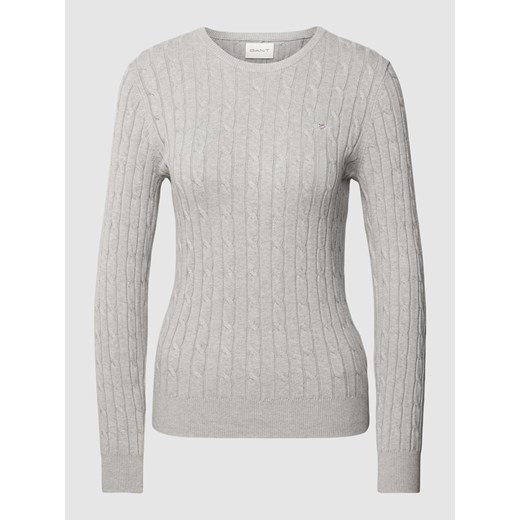 Sweter z dzianiny z wzorem warkocza ze sklepu Peek&Cloppenburg  w kategorii Swetry damskie - zdjęcie 168082661