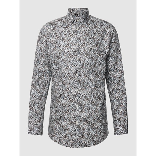 Koszula casualowa o kroju slim fit ze wzorem na całej powierzchni model ‘ETHAN’ ze sklepu Peek&Cloppenburg  w kategorii Koszule męskie - zdjęcie 168082793