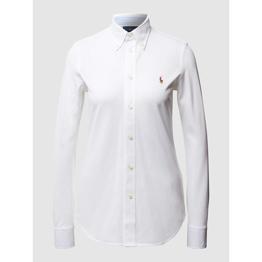 Bluzka o kroju skinny fit z piki ze sklepu Peek&Cloppenburg  w kategorii Koszule damskie - zdjęcie 168084940
