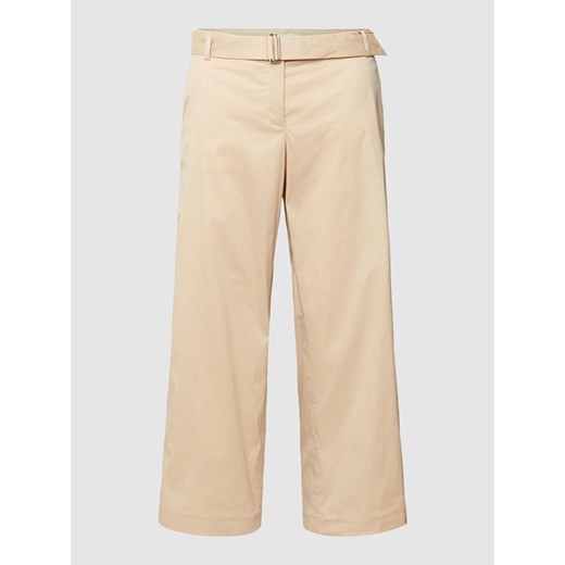 Spodnie materiałowe skrócone z paskiem materiałowym ze sklepu Peek&Cloppenburg  w kategorii Spodnie damskie - zdjęcie 168088130