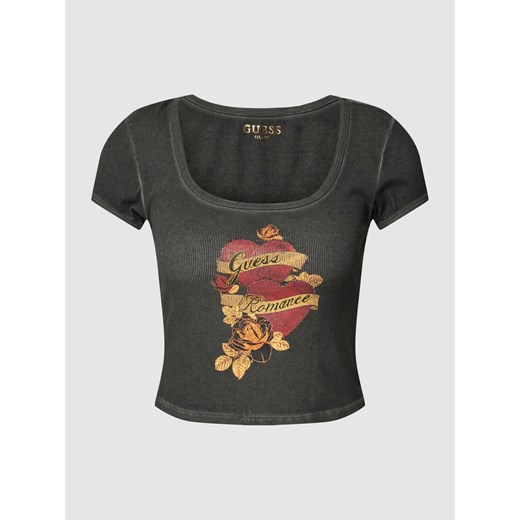 T-shirt z nadrukiem z logo model ‘ROMANCE’ ze sklepu Peek&Cloppenburg  w kategorii Bluzki damskie - zdjęcie 168089034