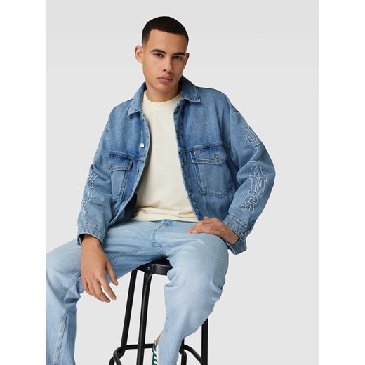 Kurtka jeansowa o kroju oversized z wyhaftowanym logo model ‘AIDEN’ Tommy Jeans XL okazyjna cena Peek&Cloppenburg 
