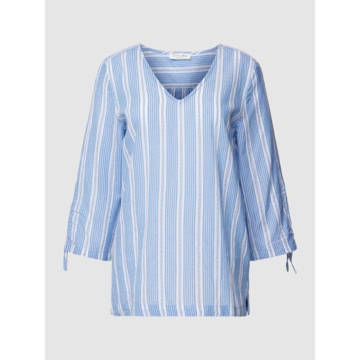 Bluzka ze wzorem w paski i wiązaniami ze sklepu Peek&Cloppenburg  w kategorii Bluzki damskie - zdjęcie 168089250