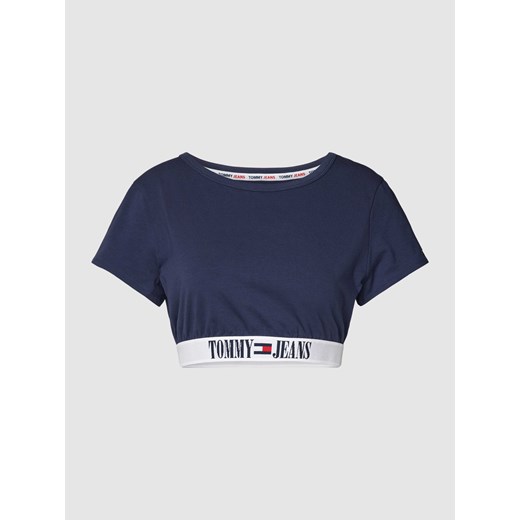 Krótki T-shirt z okrągłym dekoltem ze sklepu Peek&Cloppenburg  w kategorii Bluzki damskie - zdjęcie 168089272