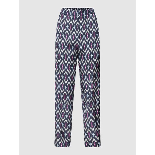 Spodnie materiałowe z wzorem na całej powierzchni ze sklepu Peek&Cloppenburg  w kategorii Spodnie damskie - zdjęcie 168089443