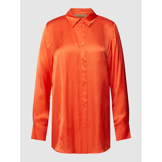 Bluzka koszulowa z wiskozy z listwą guzikową na całej długości ze sklepu Peek&Cloppenburg  w kategorii Koszule damskie - zdjęcie 168090350