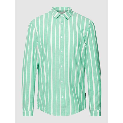 Koszula casualowa o kroju regular fit ze wzorem w paski model ‘striped’ ze sklepu Peek&Cloppenburg  w kategorii Koszule męskie - zdjęcie 168090913