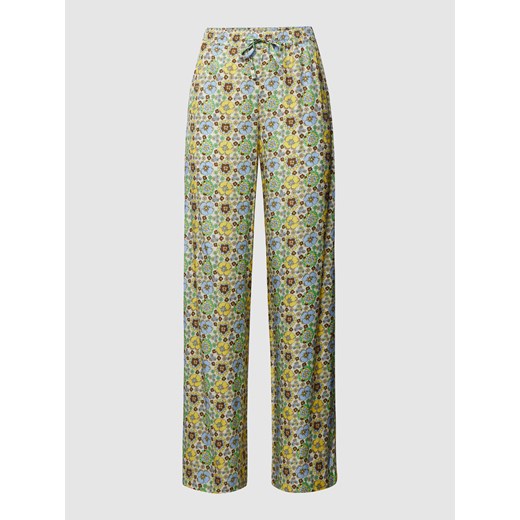 Spodnie z czystej wiskozy z kwiatowym nadrukiem na całej powierzchni ze sklepu Peek&Cloppenburg  w kategorii Spodnie damskie - zdjęcie 168091441