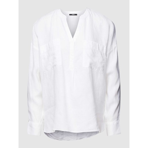 Bluzka z lnu z kieszeniami na piersi ze sklepu Peek&Cloppenburg  w kategorii Bluzki damskie - zdjęcie 168093260