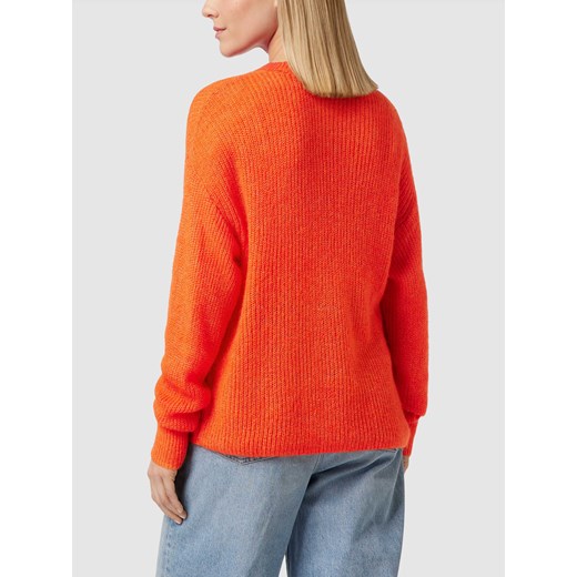 Sweter z dzianiny z fakturowanym wzorem XL Peek&Cloppenburg  wyprzedaż
