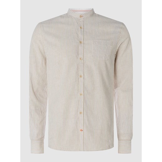 Koszula lniana o kroju slim fit ze sklepu Peek&Cloppenburg  w kategorii Koszule męskie - zdjęcie 168094374