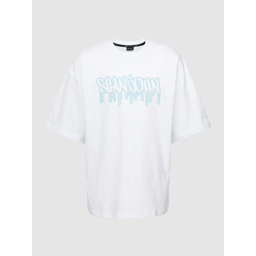T-shirt z czystej bawełny z detalem z logo XXL okazja Peek&Cloppenburg 