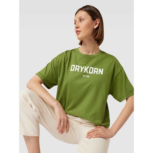 T-shirt z czystej bawełny z nadrukiem z logo model ‘LUNIE’ Drykorn M wyprzedaż Peek&Cloppenburg 