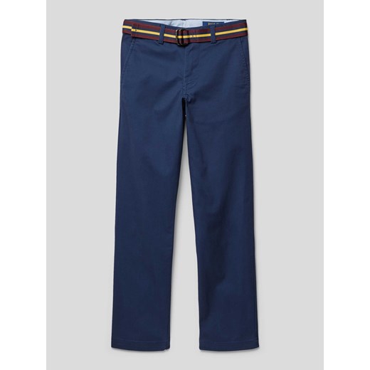 Spodnie materiałowe z paskiem model ‘BEDFORD’ ze sklepu Peek&Cloppenburg  w kategorii Spodnie chłopięce - zdjęcie 168095344