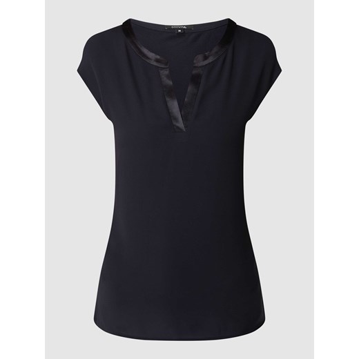 T-shirt w jednolitym kolorze z wiskozy ze sklepu Peek&Cloppenburg  w kategorii Bluzki damskie - zdjęcie 168096310
