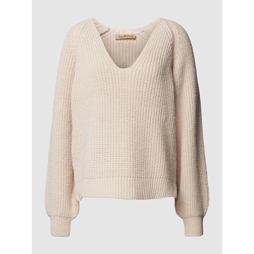 Sweter z dzianiny z wzorem warkocza ze sklepu Peek&Cloppenburg  w kategorii Swetry damskie - zdjęcie 168096374