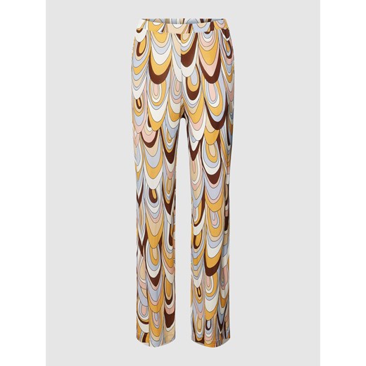 Spodnie materiałowe z wzorem na całej powierzchni ze sklepu Peek&Cloppenburg  w kategorii Spodnie damskie - zdjęcie 168097473