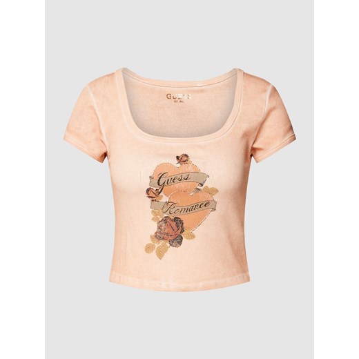 T-shirt z nadrukiem z logo model ‘ROMANCE’ ze sklepu Peek&Cloppenburg  w kategorii Bluzki damskie - zdjęcie 168098344