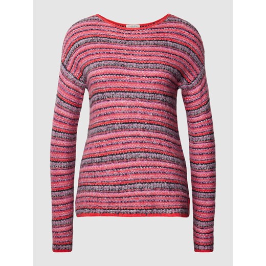 Sweter z dzianiny z okrągłym dekoltem ze sklepu Peek&Cloppenburg  w kategorii Swetry damskie - zdjęcie 168098512