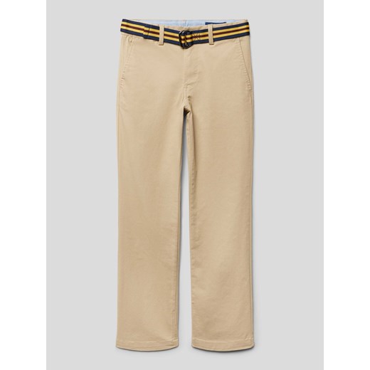 Spodnie materiałowe z paskiem model ‘BEDFORD’ ze sklepu Peek&Cloppenburg  w kategorii Spodnie chłopięce - zdjęcie 168099633