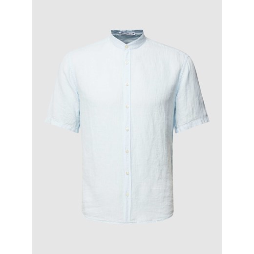 Koszula casulowa o kroju regular fit z czystego lnu ze stójką ze sklepu Peek&Cloppenburg  w kategorii Koszule męskie - zdjęcie 168099641