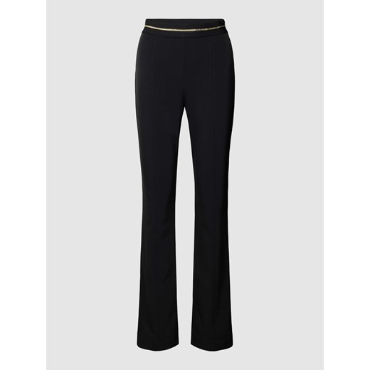 Spodnie o kroju feminine fit z wysokim stanem i elastycznym pasem ze sklepu Peek&Cloppenburg  w kategorii Spodnie damskie - zdjęcie 168100403