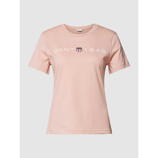 T-shirt z nadrukiem z logo ze sklepu Peek&Cloppenburg  w kategorii Bluzki damskie - zdjęcie 168100921