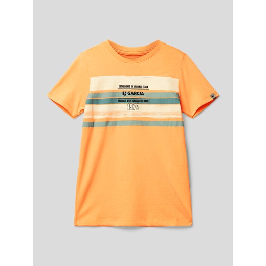 T-shirt z nadrukiem z logo ze sklepu Peek&Cloppenburg  w kategorii T-shirty chłopięce - zdjęcie 168101104