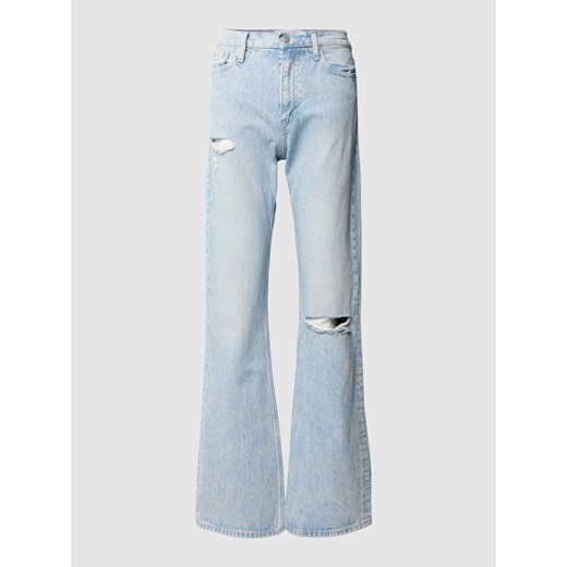 Jeansy z poszerzaną nogawką i przetarciami model ‘AUTHENTIC’ 29/32 wyprzedaż Peek&Cloppenburg 
