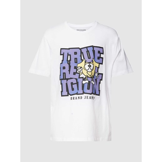 T-shirt z nadrukiem z motywem model ‘RELAXED OMBRE SHOEY LOGO’ True Religion M wyprzedaż Peek&Cloppenburg 
