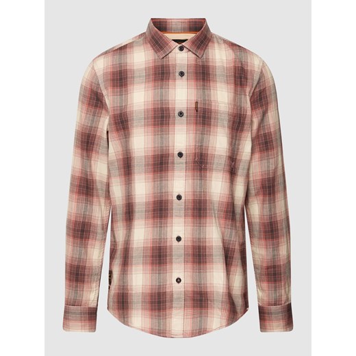 Koszula casualowa z detalem z logo model ‘Twill Check’ ze sklepu Peek&Cloppenburg  w kategorii Koszule męskie - zdjęcie 168102933