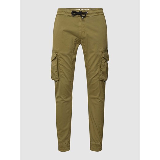 Spodnie cargo z detalami z logo model ‘Twill’ ze sklepu Peek&Cloppenburg  w kategorii Spodnie męskie - zdjęcie 168105402
