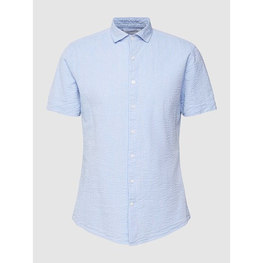 Koszula casualowa o kroju slim fit z wzorem w paski ze sklepu Peek&Cloppenburg  w kategorii Koszule męskie - zdjęcie 168106344