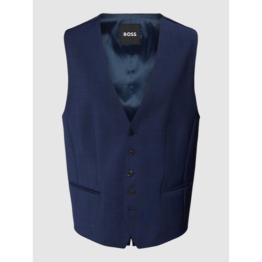 Kamizelka z lamowanymi kieszeniami model ‘Jasper’ ze sklepu Peek&Cloppenburg  w kategorii Kamizelki męskie - zdjęcie 168106924