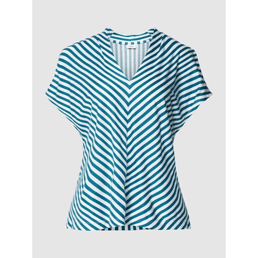 T-shirt z wiskozy z dekoltem w serek ze sklepu Peek&Cloppenburg  w kategorii Bluzki damskie - zdjęcie 168107123