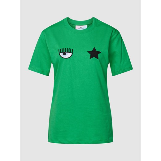 T-shirt z wyhaftowanym z motywem model ‘EYE STAR’ ze sklepu Peek&Cloppenburg  w kategorii Bluzki damskie - zdjęcie 168107893
