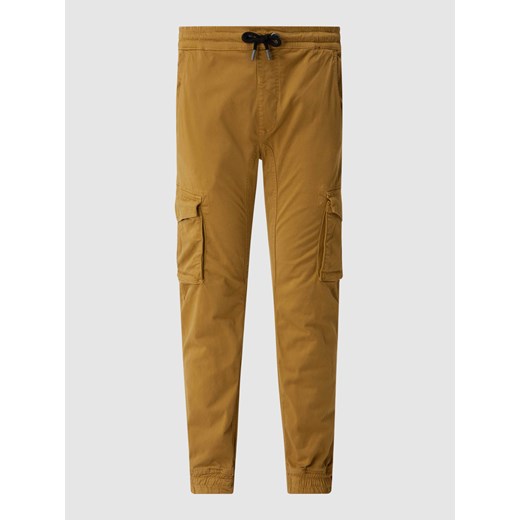 Spodnie cargo z detalami z logo model ‘Twill’ ze sklepu Peek&Cloppenburg  w kategorii Spodnie męskie - zdjęcie 168108501