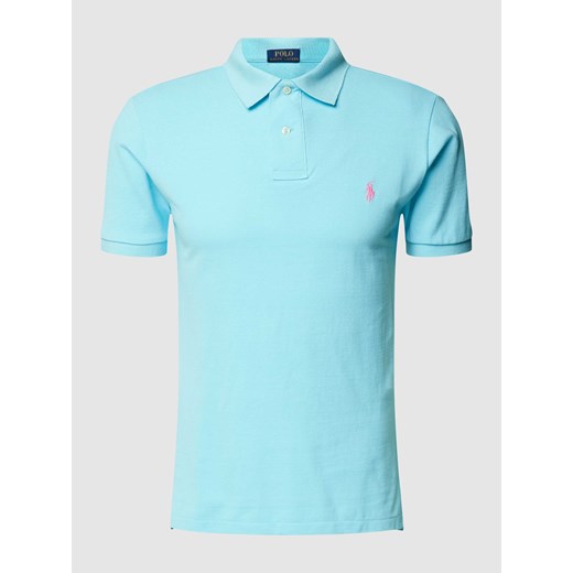Koszulka polo z wyhaftowanym logo model ‘BASIC’ ze sklepu Peek&Cloppenburg  w kategorii T-shirty męskie - zdjęcie 168109213
