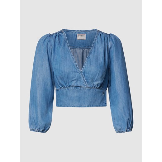 Bluzka jeansowa krótka z lyocellu ze sklepu Peek&Cloppenburg  w kategorii Bluzki damskie - zdjęcie 168110564