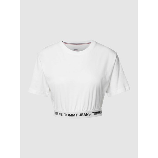 T-shirt krótki z elastycznym pasem Tommy Jeans XL wyprzedaż Peek&Cloppenburg 