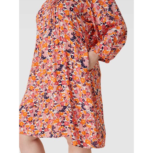 Sukienka tunikowa PLUS SIZE o długości do kolan z wiskozy model ‘Merla’ Fransa Plus 48 okazja Peek&Cloppenburg 