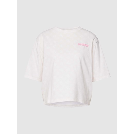 T-shirt krótki z nadrukiem z logo na całej powierzchni model ‘ALETHA’ XL Peek&Cloppenburg  okazyjna cena
