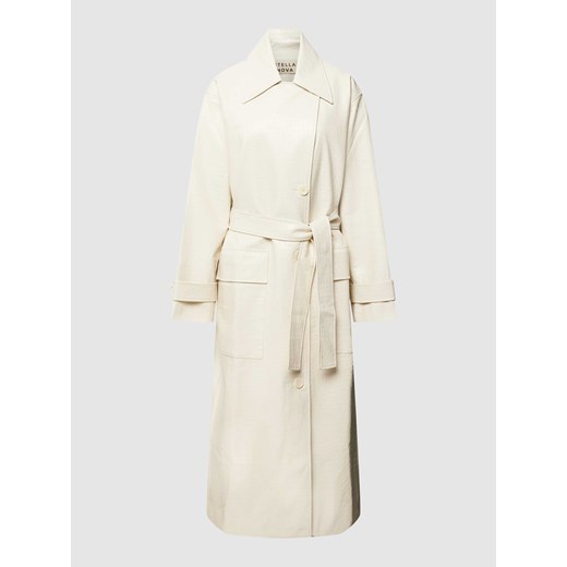 Płaszcz z fakturowanym wzorem model ‘Jacquelina’ ze sklepu Peek&Cloppenburg  w kategorii Płaszcze damskie - zdjęcie 168112011