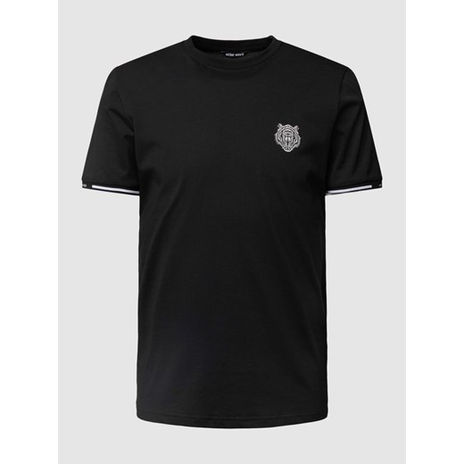 T-shirt z naszywką z motywem i paskami w kontrastowym kolorze ze sklepu Peek&Cloppenburg  w kategorii T-shirty męskie - zdjęcie 168112082