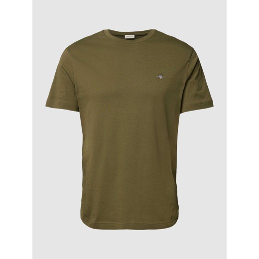 T-shirt z bawełny z detalem z logo ze sklepu Peek&Cloppenburg  w kategorii T-shirty męskie - zdjęcie 168112750