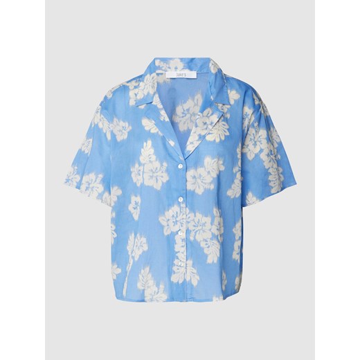 Bluzka koszulowa krótka z kwiatowym wzorem ze sklepu Peek&Cloppenburg  w kategorii Koszule damskie - zdjęcie 168114493