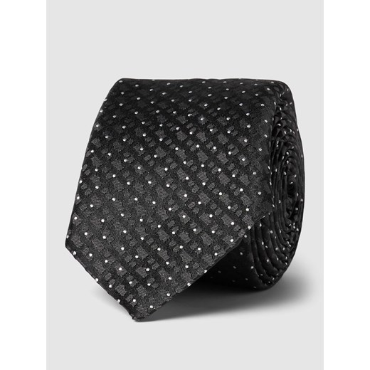 Krawat z jedwabiu z wzorem na całej powierzchni One Size Peek&Cloppenburg  okazyjna cena