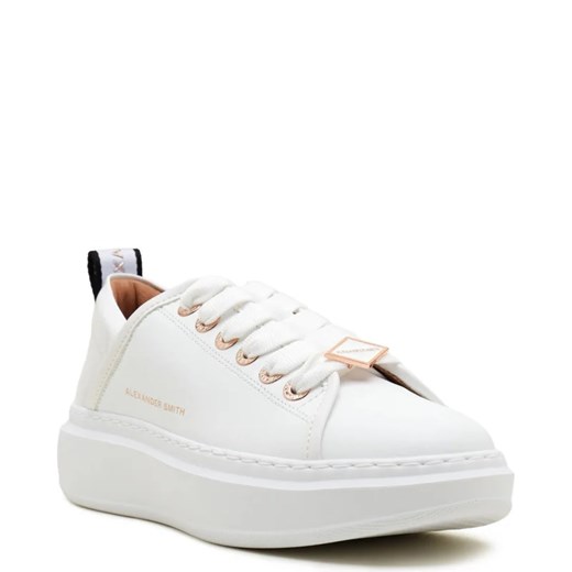 Buty sportowe damskie Alexander Smith sneakersy białe na platformie sznurowane z tworzywa sztucznego 