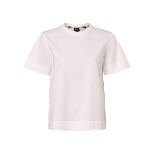 BOSS Koszulka damska - Elpha Kobiety Bawełna biały jednolity XS vangraaf