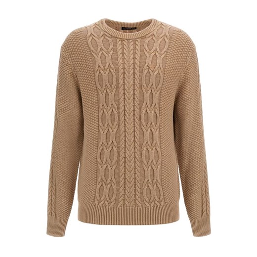 sweter męski guess m3br21 z2bb0 beżowy ze sklepu Royal Shop w kategorii Swetry męskie - zdjęcie 168123790